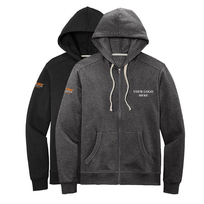 Mens District Re-Fleece Full-Zip Unisex Hoodie