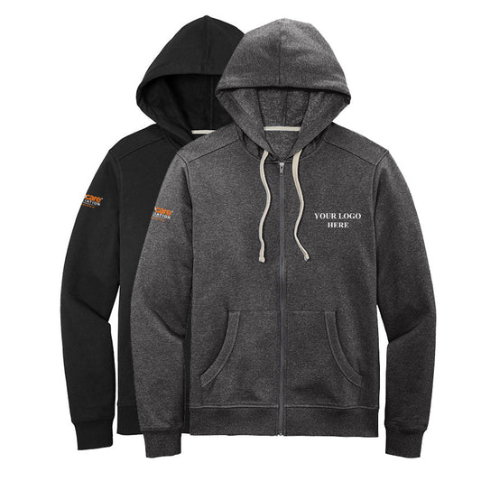 Mens District Re-Fleece Full-Zip Unisex Hoodie