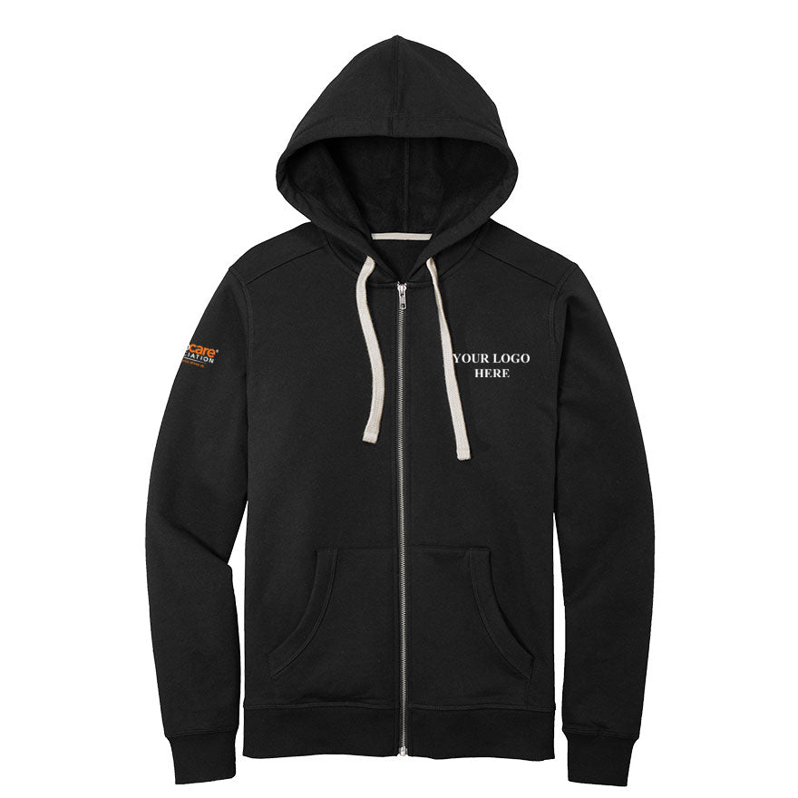 Mens District Re-Fleece Full-Zip Unisex Hoodie